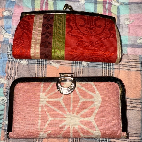 Handbags - Elegant Red and Pink Clutch Set